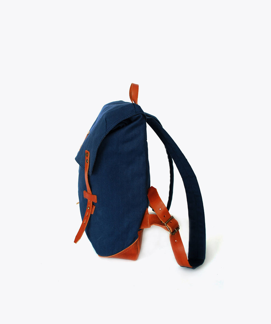 Ideal&co. Backpack with leather straps. Leather backpack.
