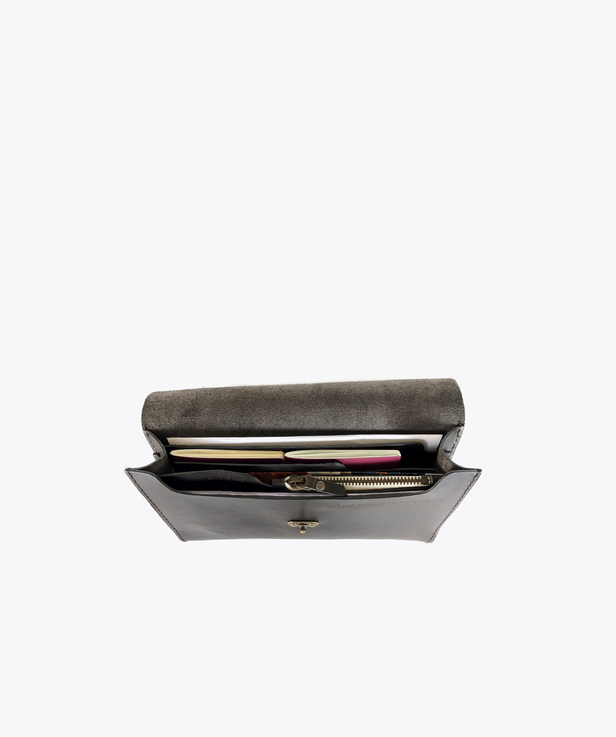 Crossbody bag in black grain calfskin leather. | Tiffany & Co.